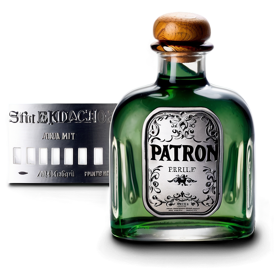 Patron Silver Mini Bottle Png Mrq