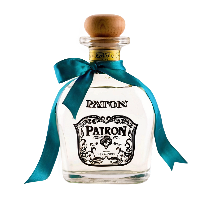 Patron Tequila Bottle With Ribbon Png 75