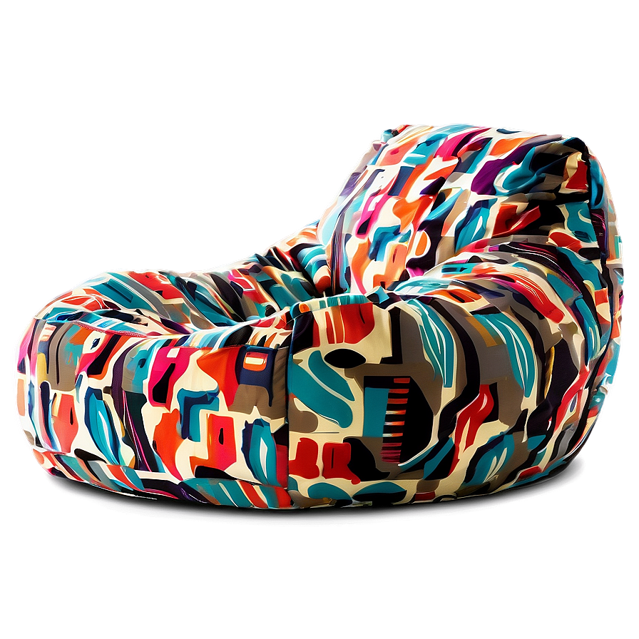 Patterned Bean Bag Chair Png Ffi