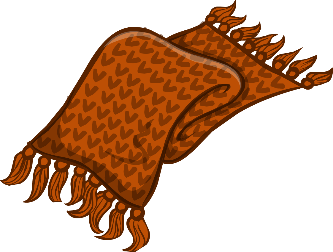 Patterned Brown Scarf Illustration