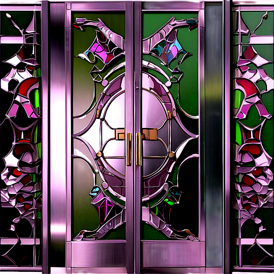 Patterned Glass Door Png Gkt62