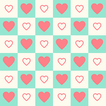 Patterned Hearts Background