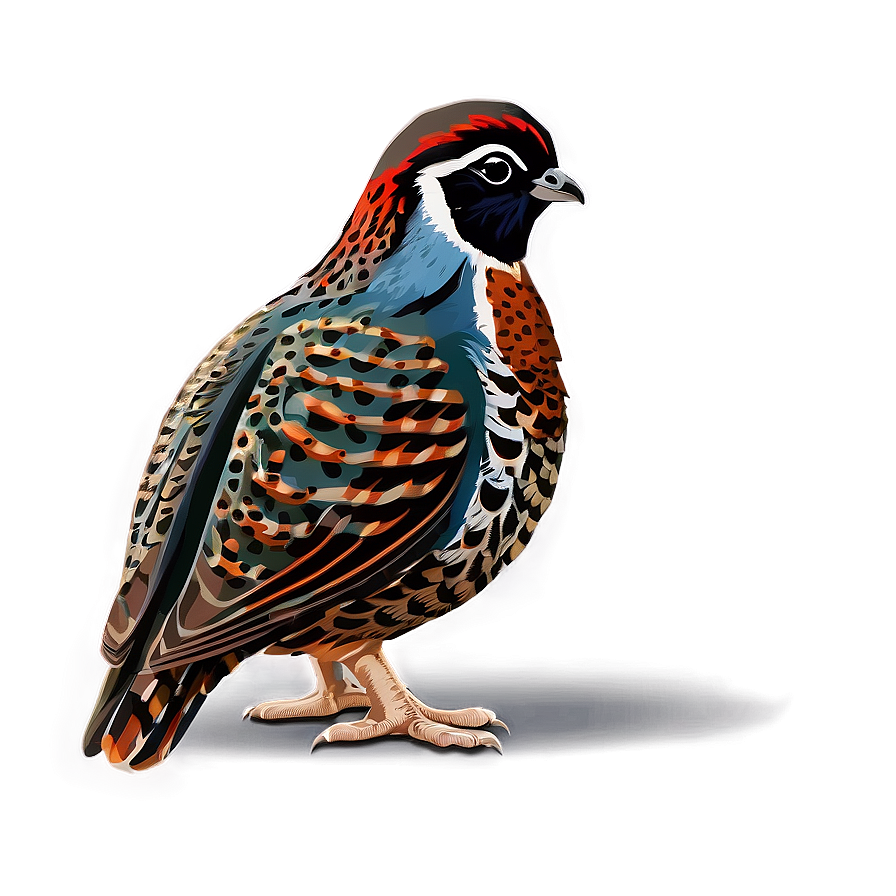 Patterned Quail Graphic Png 06252024