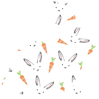 Patterned Rabbit Silhouette