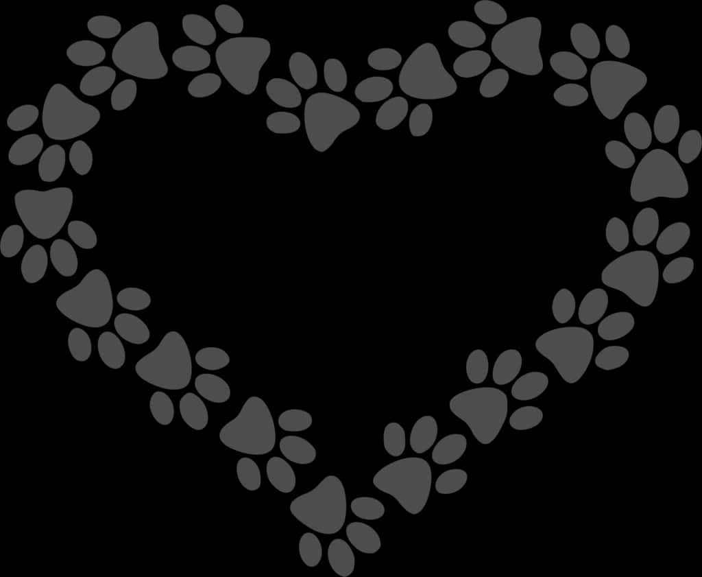 Paw Print Heart Shape