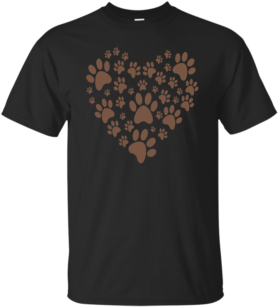 Paw Print Heart T Shirt Design