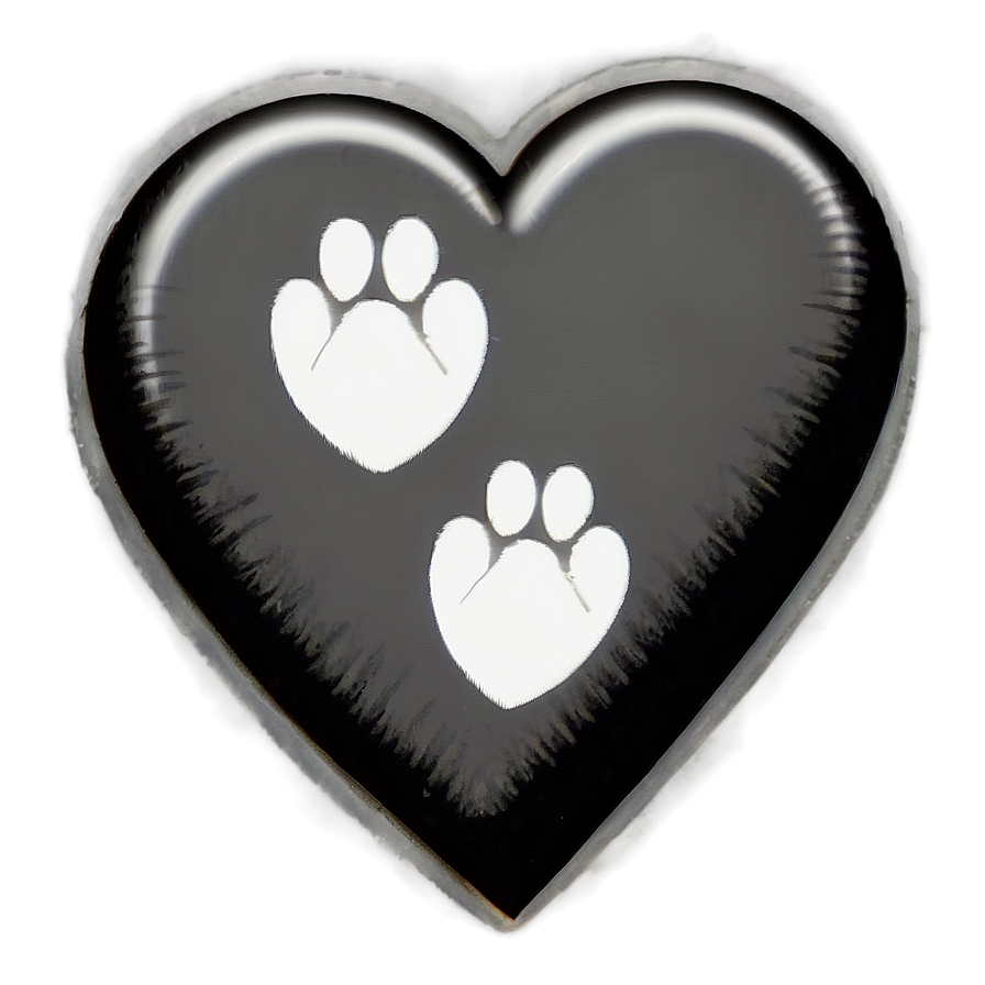 Paw Print Love Heart Png Bpa