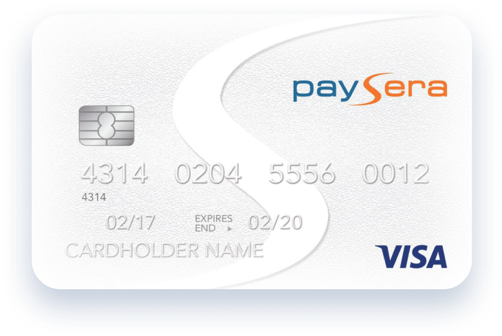 Pay Sera Visa Debit Card Mockup