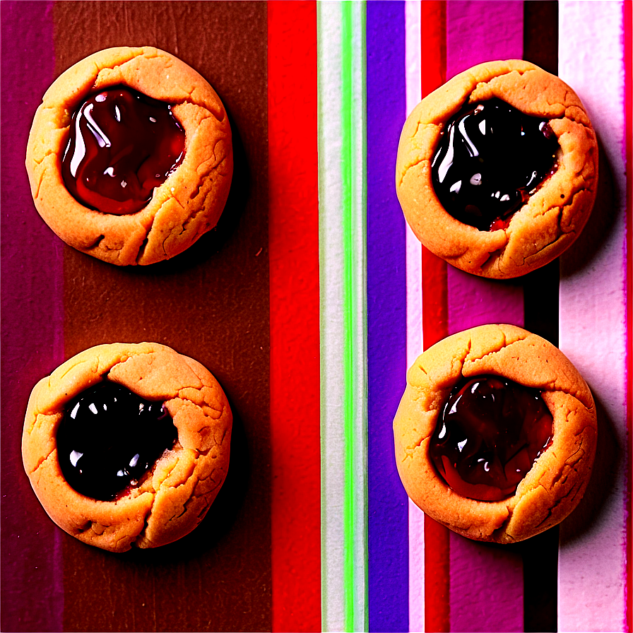 Pb&j Thumbprint Cookies Png Uhm59