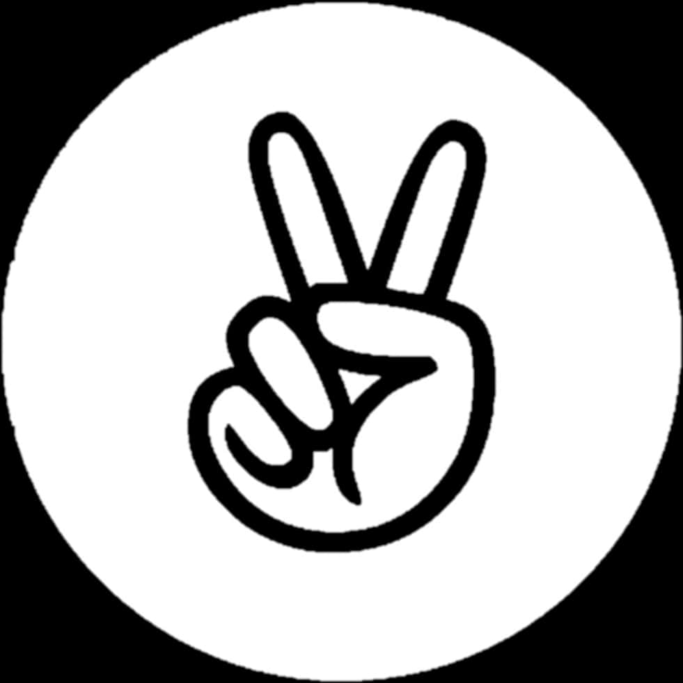 Peace Sign Hand Gesture Graphic