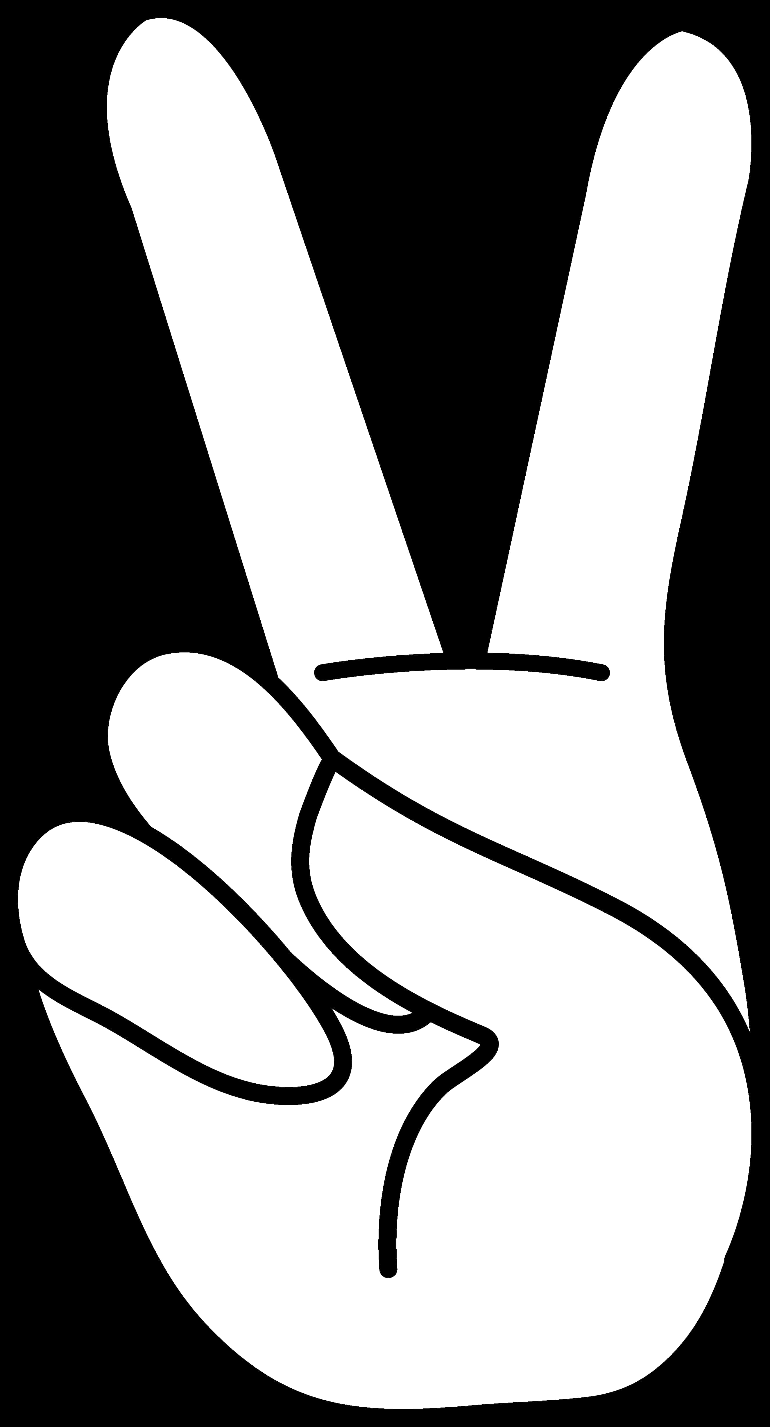 Peace Sign Hand Gesture Graphic