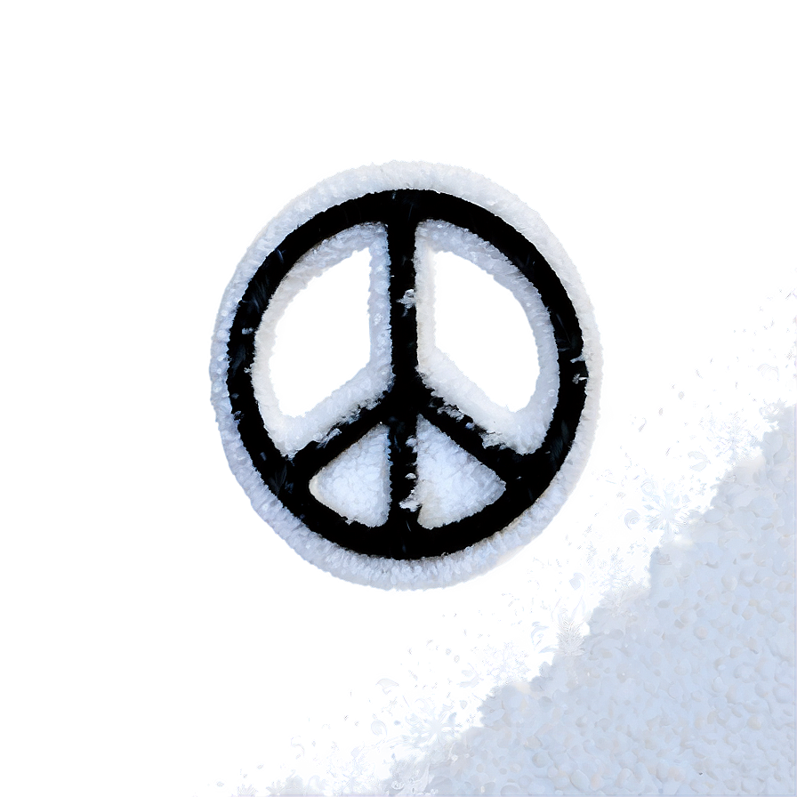 Peace Sign In Snow Png Wle