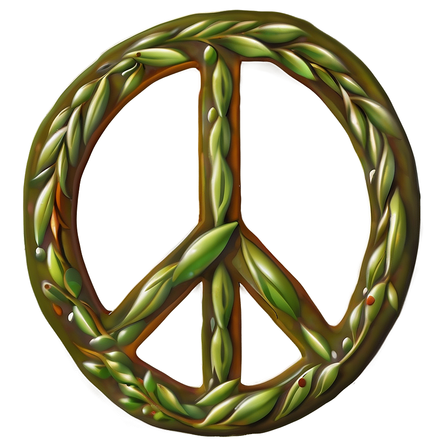 Peace Sign With Olive Branch Png 05252024