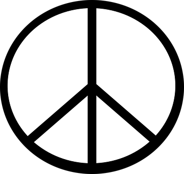 Peace Symbol Blackand White