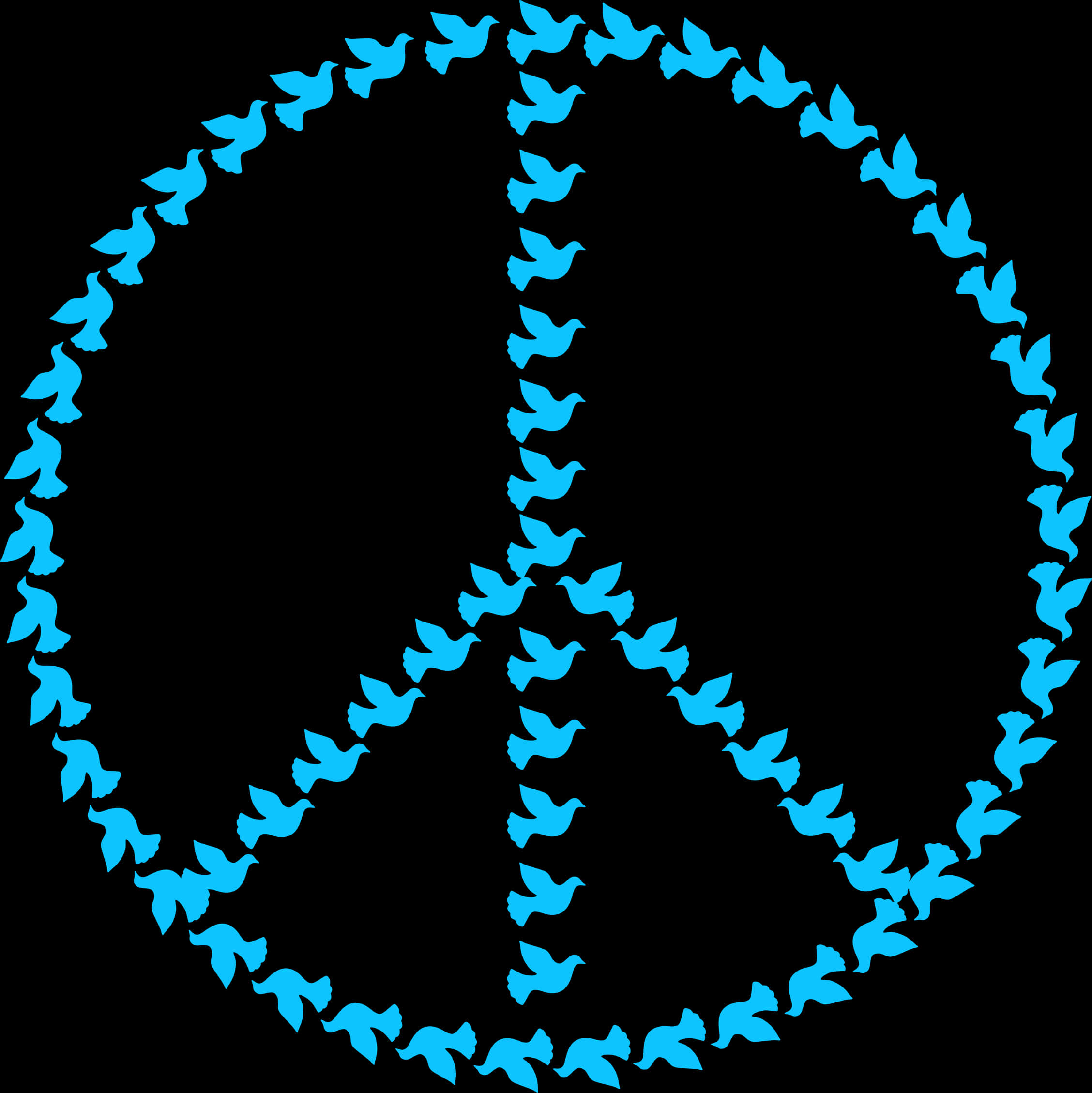 Peace Symbol Doves Pattern