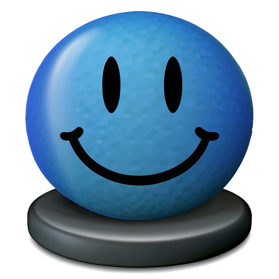 Peaceful Blue Smiley Icon Png 06292024