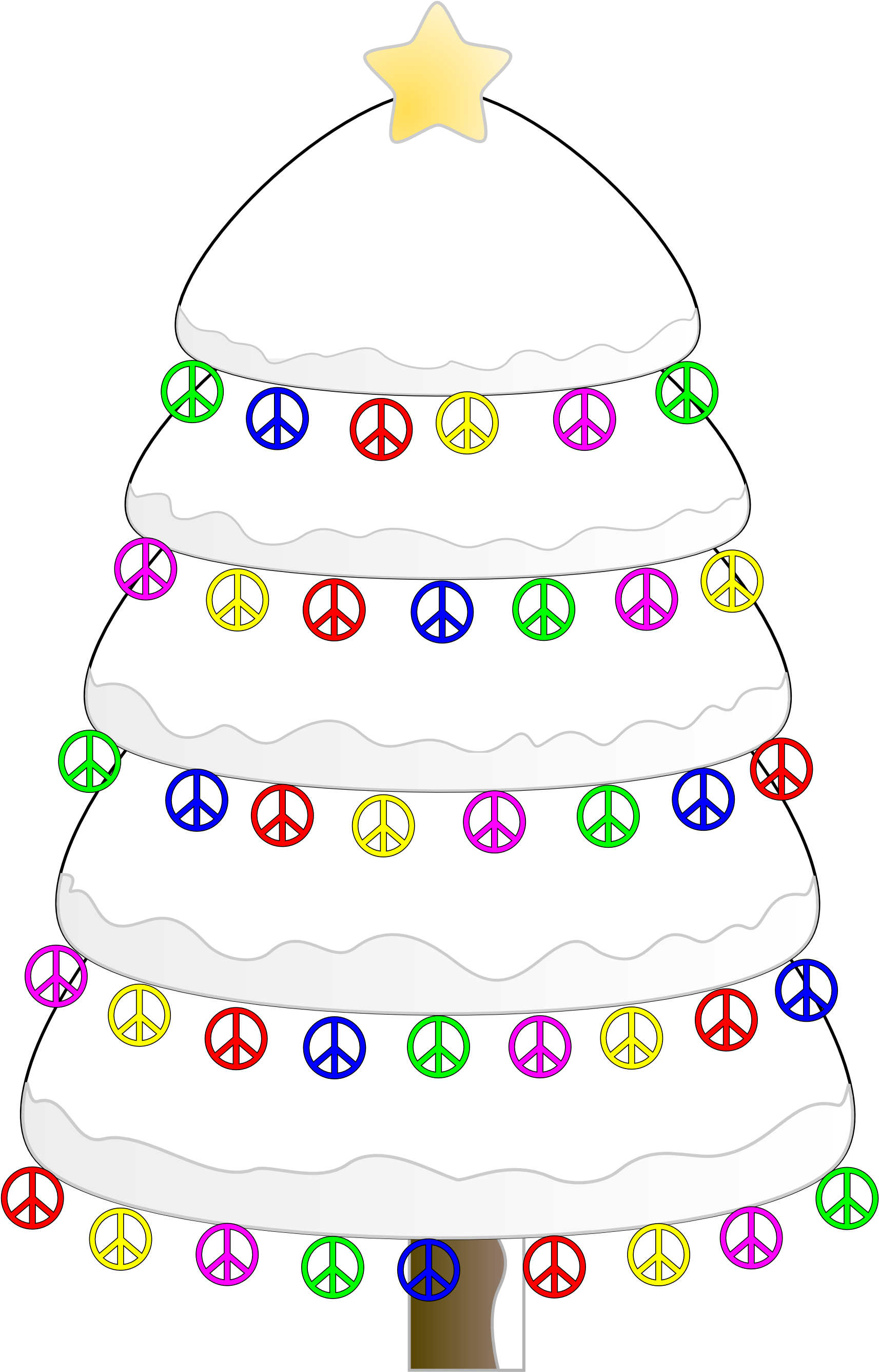 Peaceful Christmas Treewith Symbols