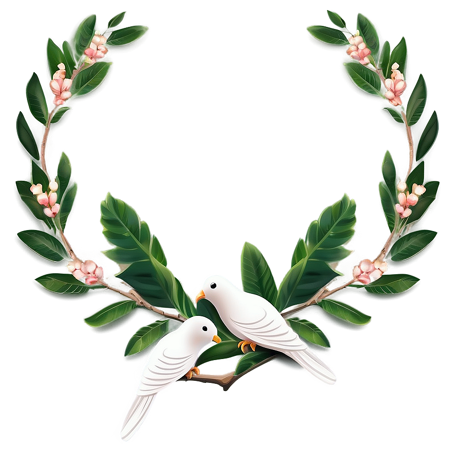 Peaceful Dove With Laurels Png 36