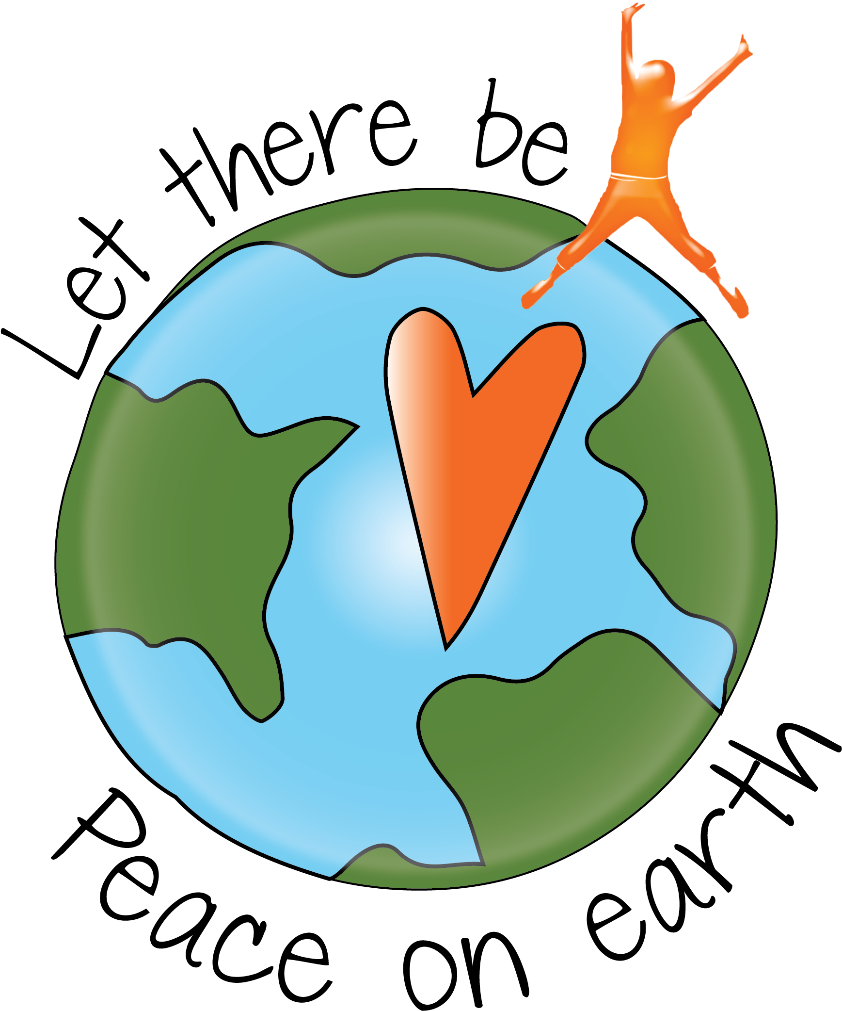 Peaceful Earth Cartoon Graphic