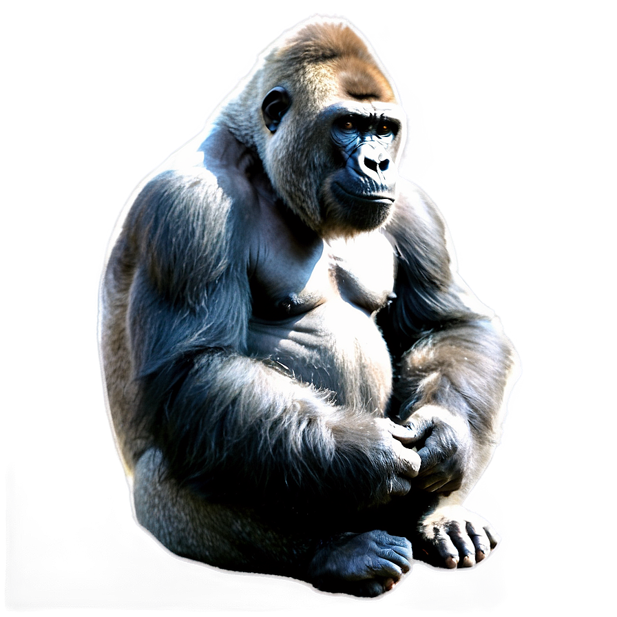 Peaceful Gorilla Sitting Png 20