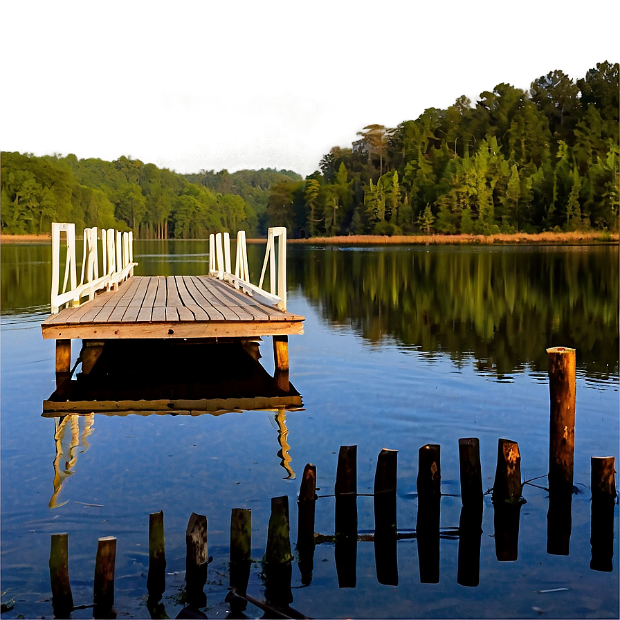 Peaceful Lake Dock Png Mfg31