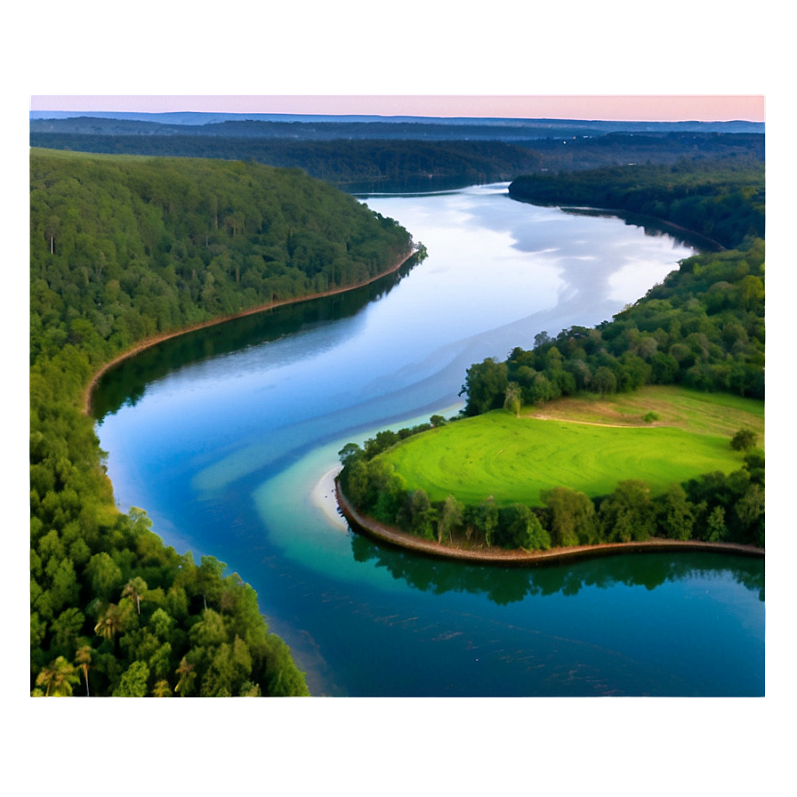 Peaceful River Bend Landscape Png 66