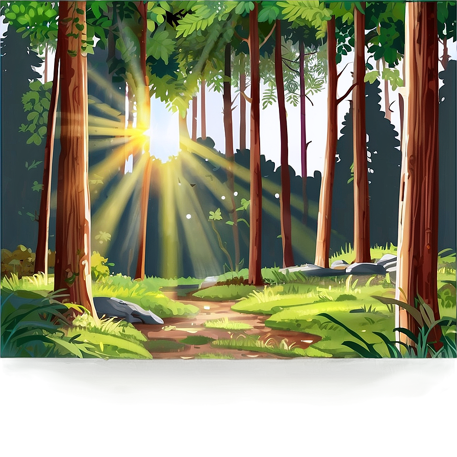 Peaceful Woods Sunbeam Png Bgb78