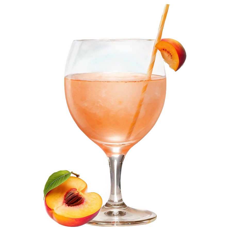 Peach Cocktail Glass Png Lys74