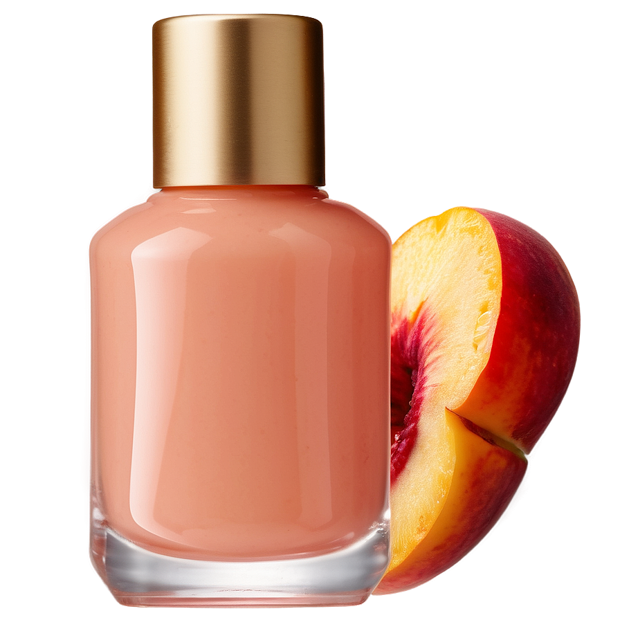 Peach Nail Polish Bottle Png 06292024