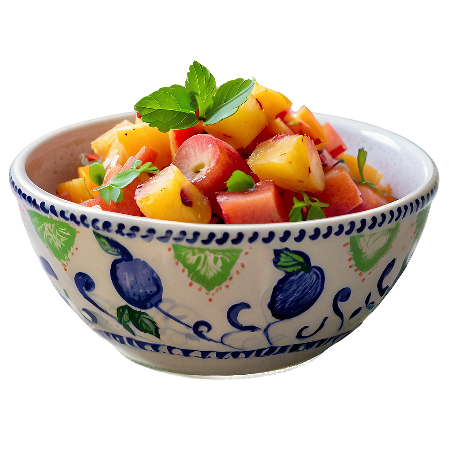 Peach Salsa Bowl Png Djg77