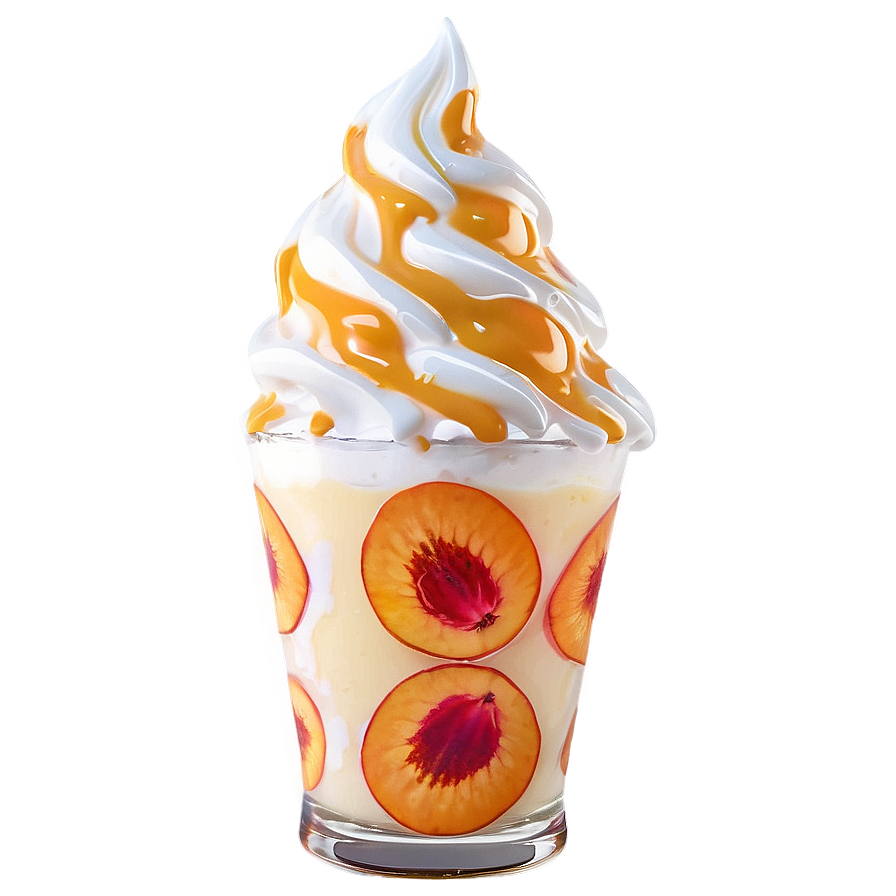 Peach Sundae Topping Png Dhk