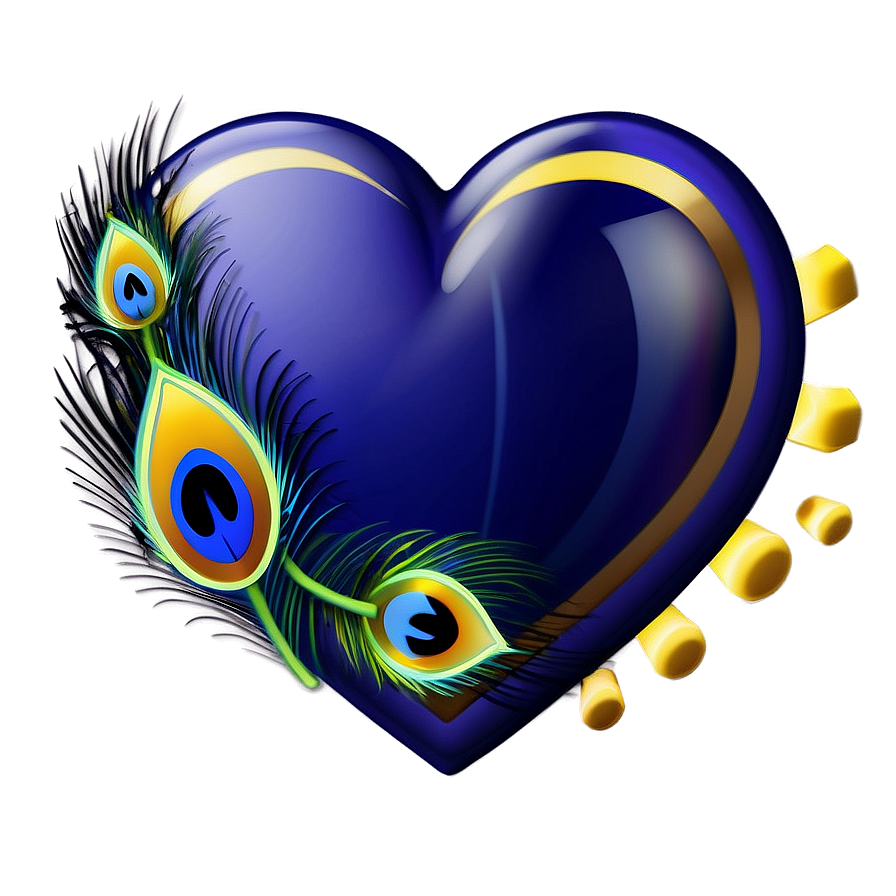 Peacock Blue Heart Emoji Png Bjm