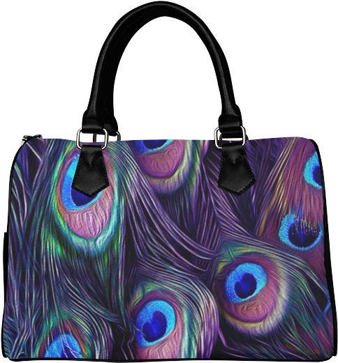 Peacock Feather Pattern Handbag