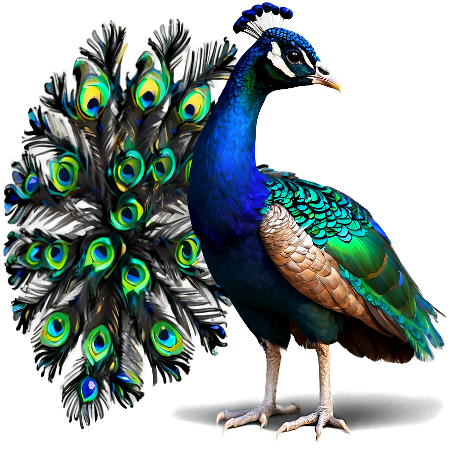 Peacock Profile Side View Png 97