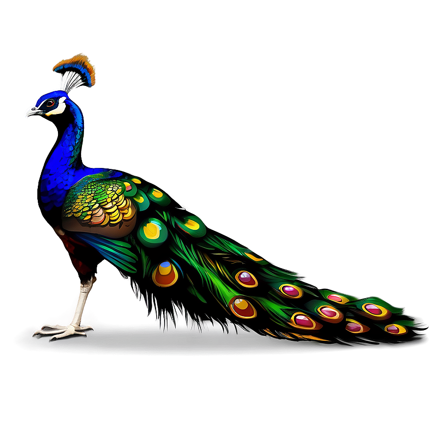 Peacock Tail Display Png Vfp88