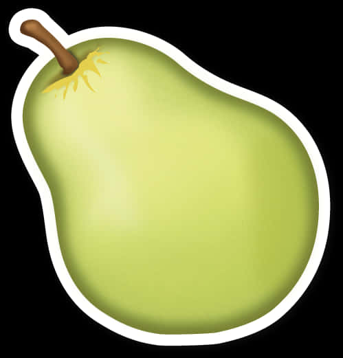 Pear Emoji Sticker