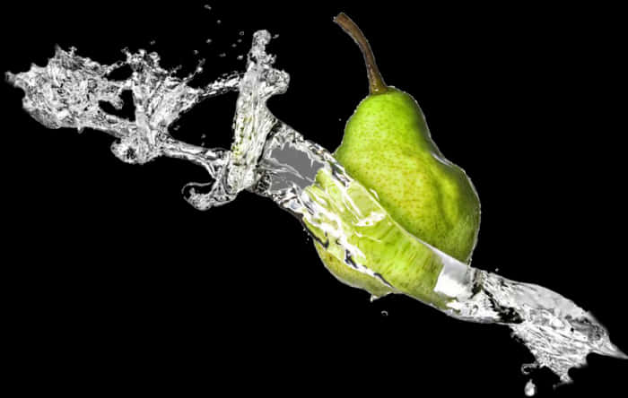 Pear Water Splash Dynamic Capture