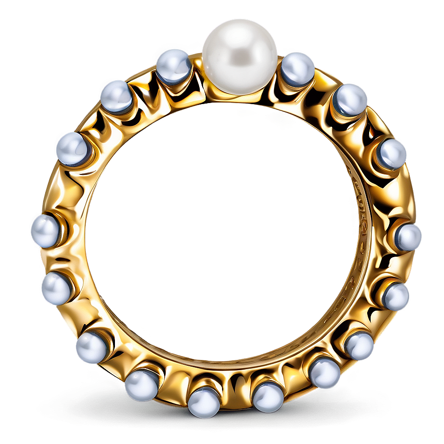 Pearl Accent Rings Png Hig93