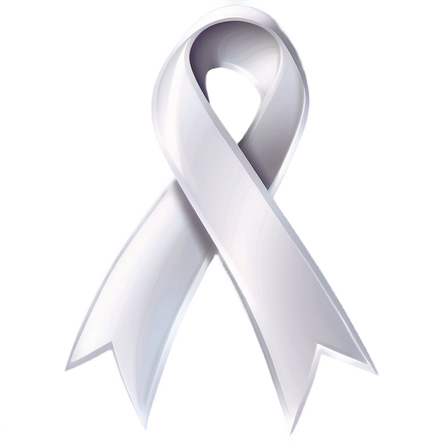 Pearl White Cancer Ribbon Png Qps