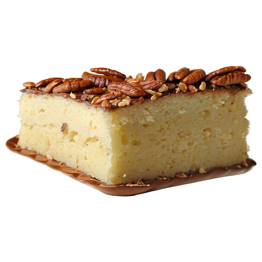 Pecan Cake Slice Png 06132024