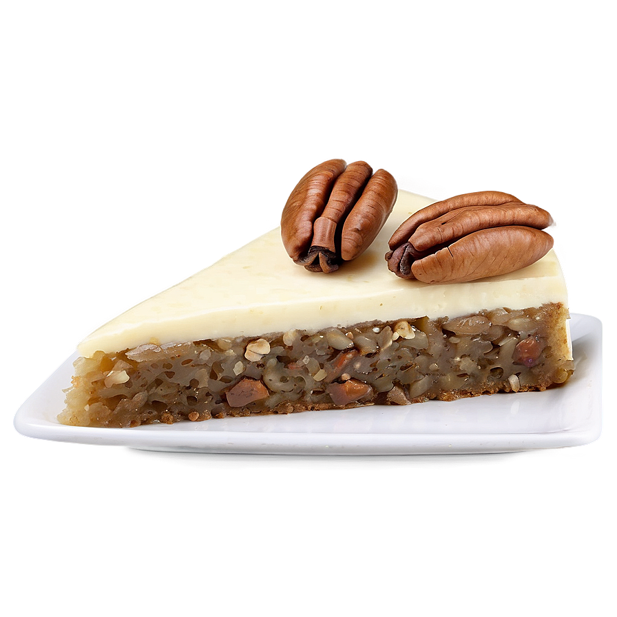 Pecan Cake Slice Png Juc