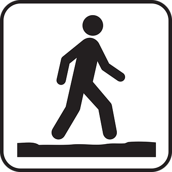 Pedestrian Sign Icon