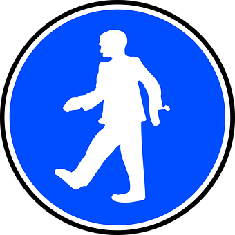 Pedestrian Sign Icon