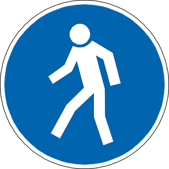 Pedestrian Sign Icon