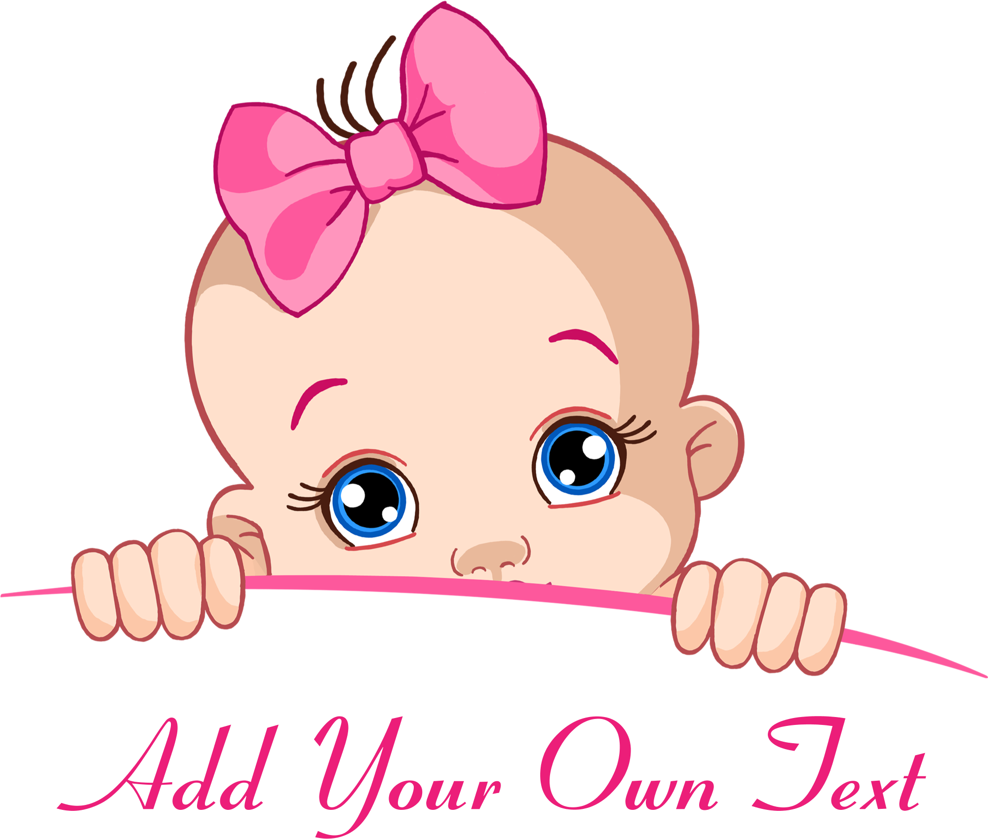 Peeking Baby Cartoon Graphic