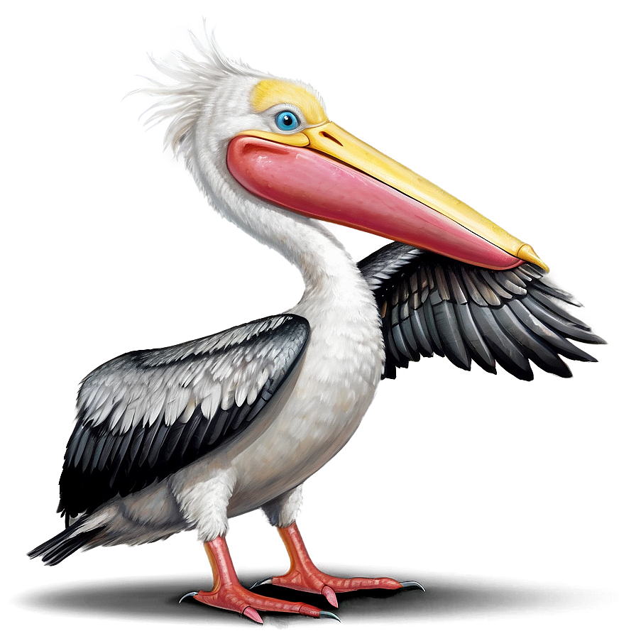 Pelican With Wings Tucked Png 06242024