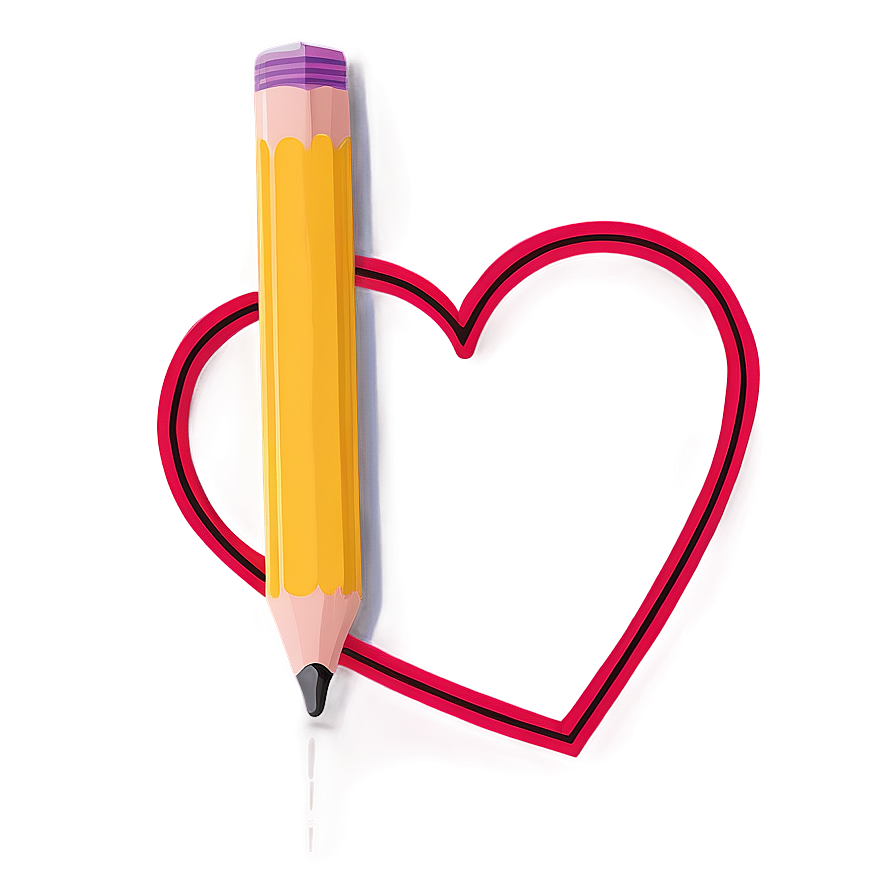 Pencil Sketch Heart Outline Png Tqh35