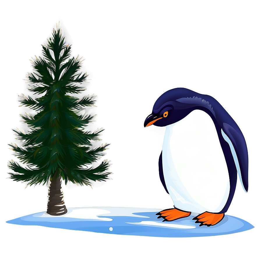 Penguin Winter Scene Png 05062024