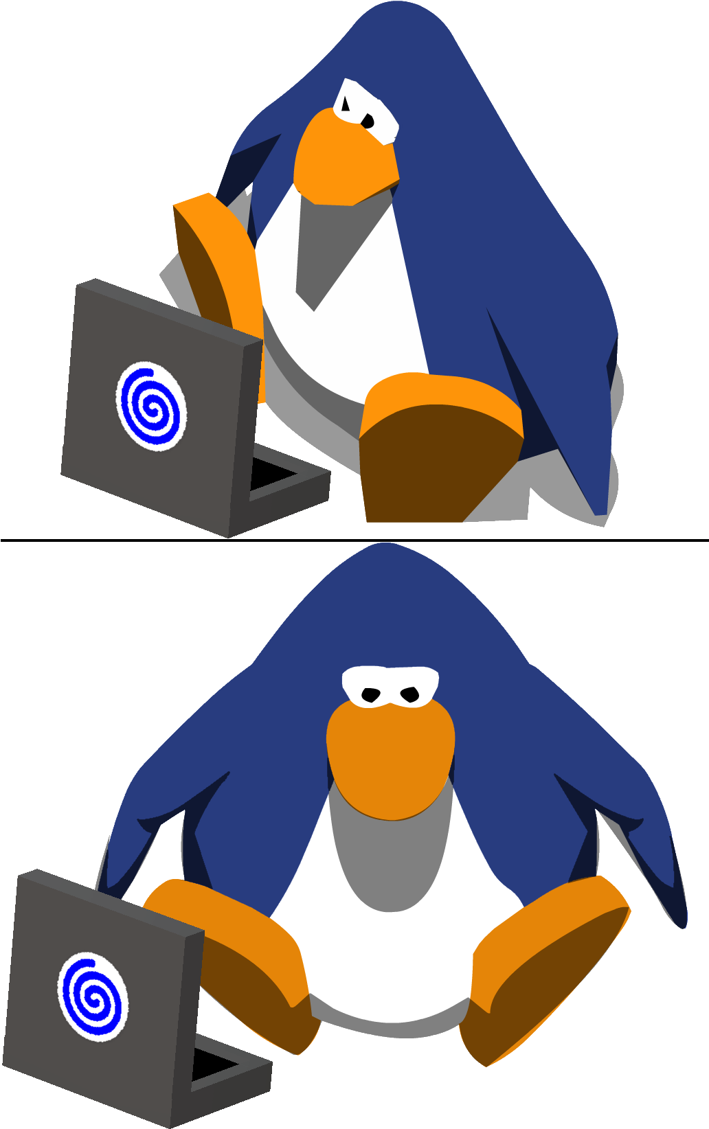 Penguin_with_ Laptop_ Vector_ Art