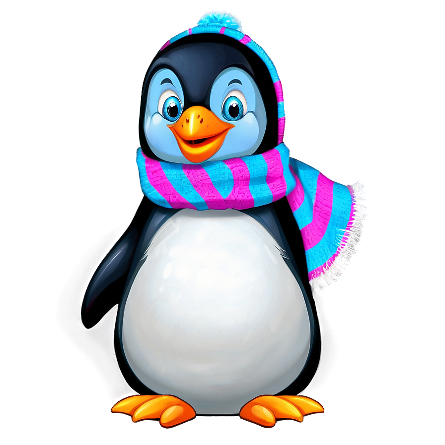 Penguin With Scarf Png 05062024